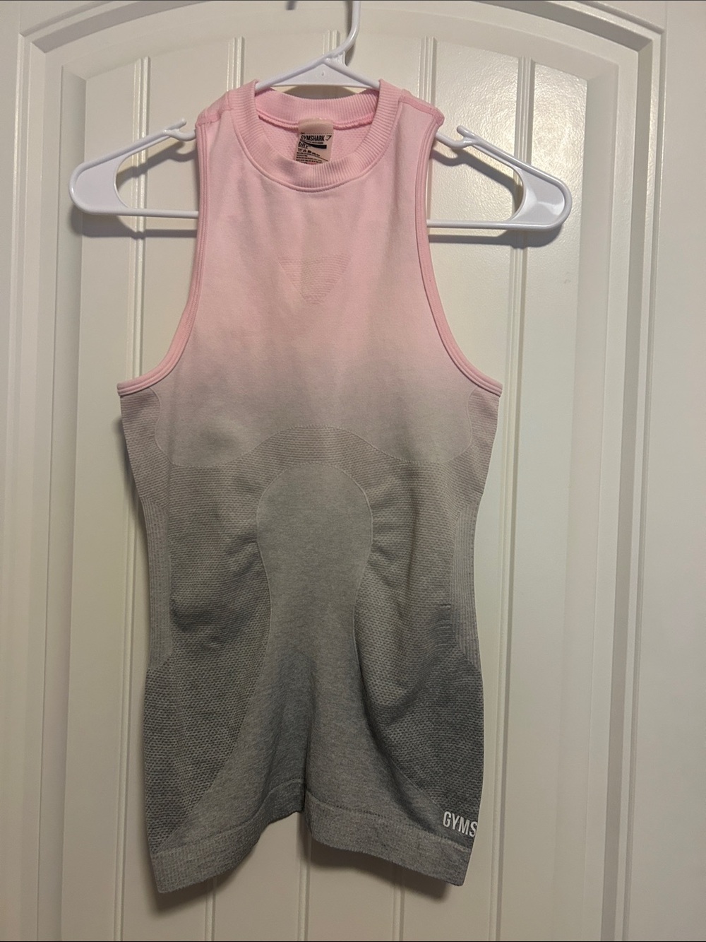 Gymshark Pink-to-Gray Ombre Racerback Tank